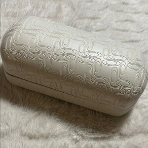 Embossed White Oakley Sunglasses Case